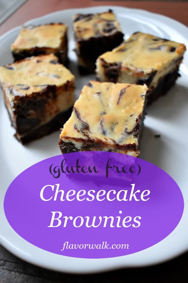 Cheesecake Brownies are extra rich and decadent! The perfect blend of cream cheese and chocolate. No one will guess they're gluten free!!