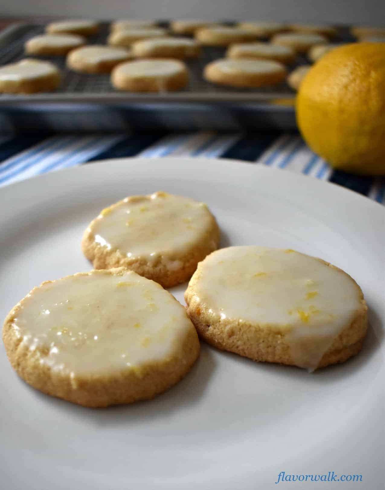 Lemon Cookies with Lemon Glaze - Flavor Walk