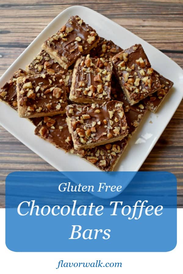 Gluten Free Chocolate Toffee Bars are the perfect treat any time you have a craving for a little something sweet.