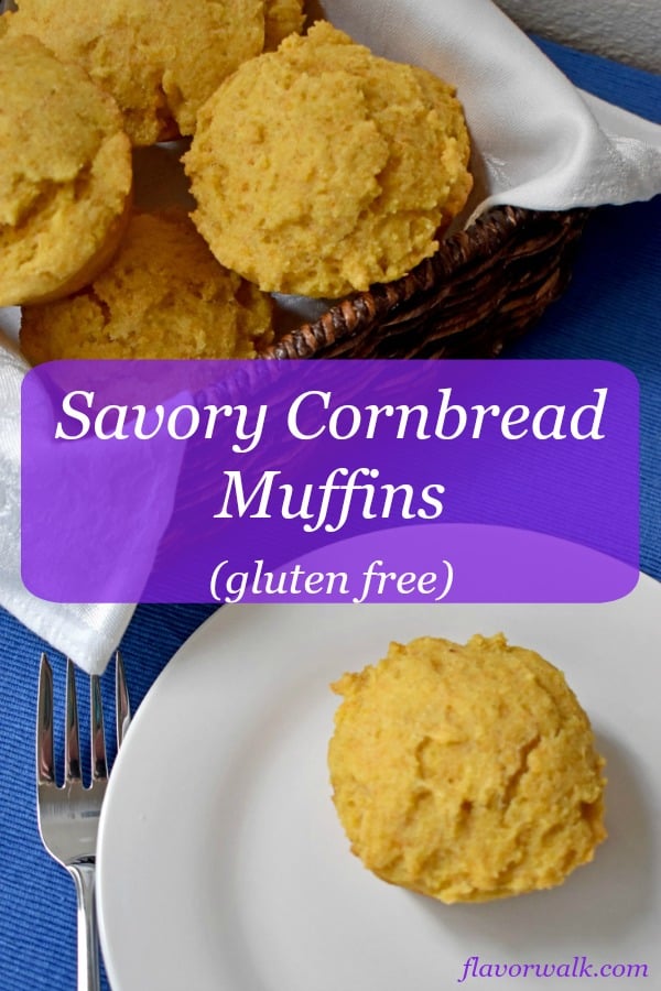 Savory gluten free cornbread muffins