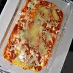 Chicken Enchiladas for Two in a glass loaf pan | Flavor Walk