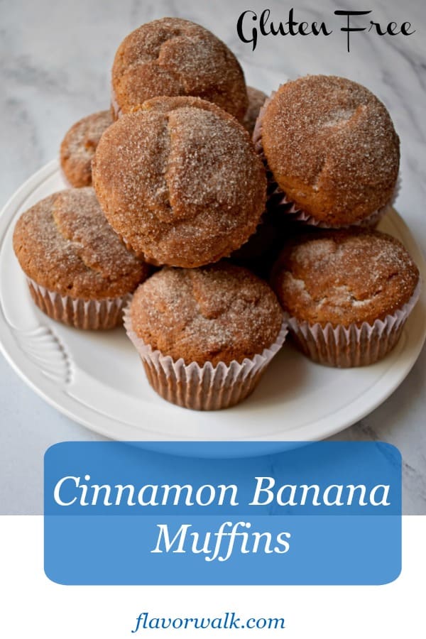Gluten Free Cinnamon Banana Muffins have a tasty cinnamon-sugar topping. They're perfect when you want a simple breakfast treat or afternoon snack.