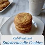 Old-Fashioned Snickerdoodle Cookies are tender, chewy, and dusted with cinnamon and sugar. They're simple, tasty, and best of all, gluten free! #glutenfree #snickerdoodles #cookies #dessert