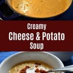 If you like cheese and potatoes, you will love this Creamy Cheese and Potato Soup. It's easy to make and loaded with chunks of potatoes, melted cheese, and delicious flavor. | Flavor Walk