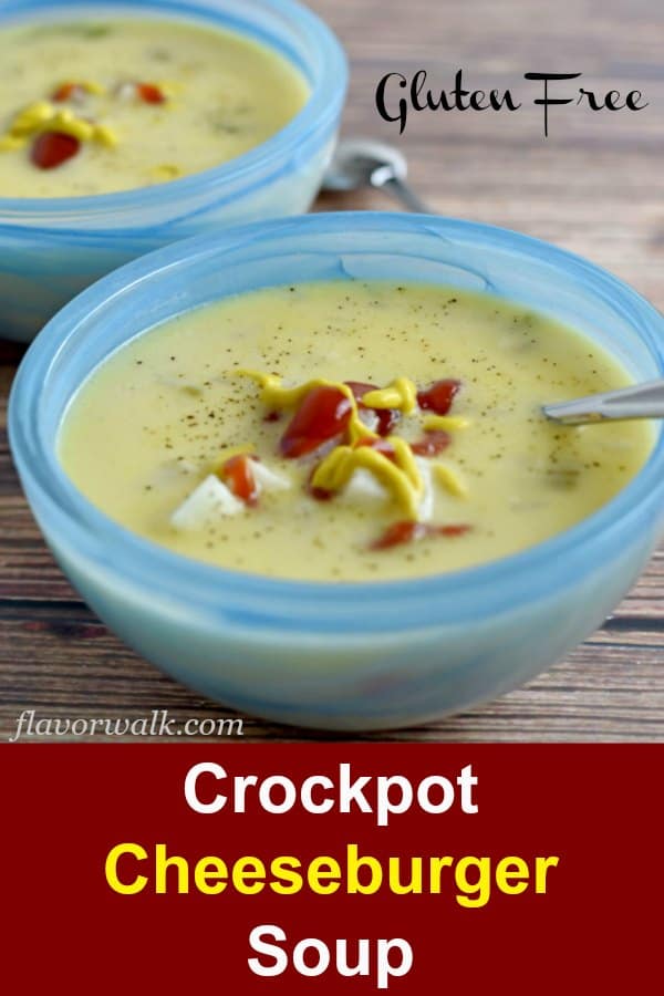 This Crockpot Cheeseburger Soup has all the great flavors of a cheeseburger wrapped into an amazing soup. You have to taste it to believe it! Recipe at www.flavorwalk.com #crockpotsoup #cheeseburgersoup