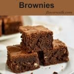 These gluten free chocolate brownies are incredibly rich and delicious. This recipe, with three different types of chips, is made for chocolate lovers! #glutenfreebrownies #brownies #glutenfreesweets