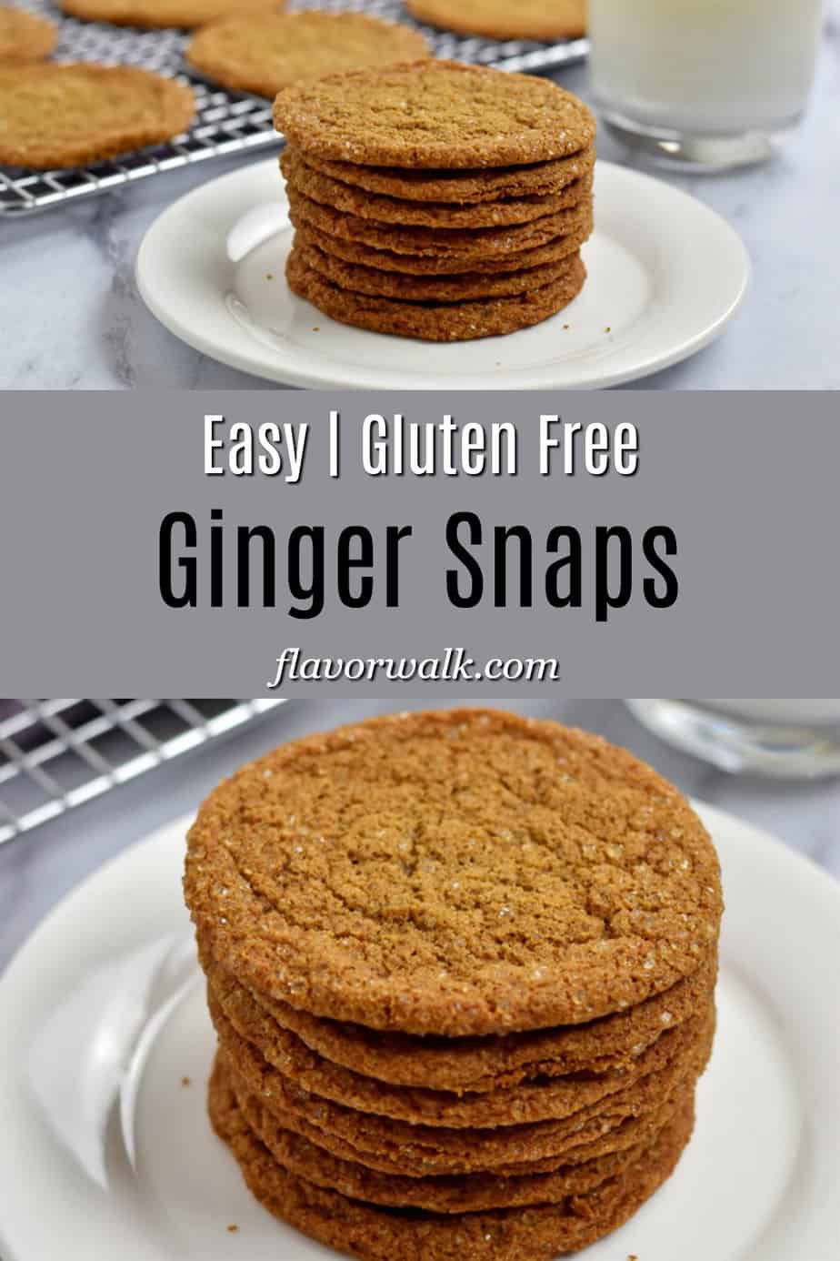 These Gluten Free Ginger Snaps are crisp around the edges, soft and chewy in the middle, and filled with bold flavor. They are the perfect cookie any time of year!