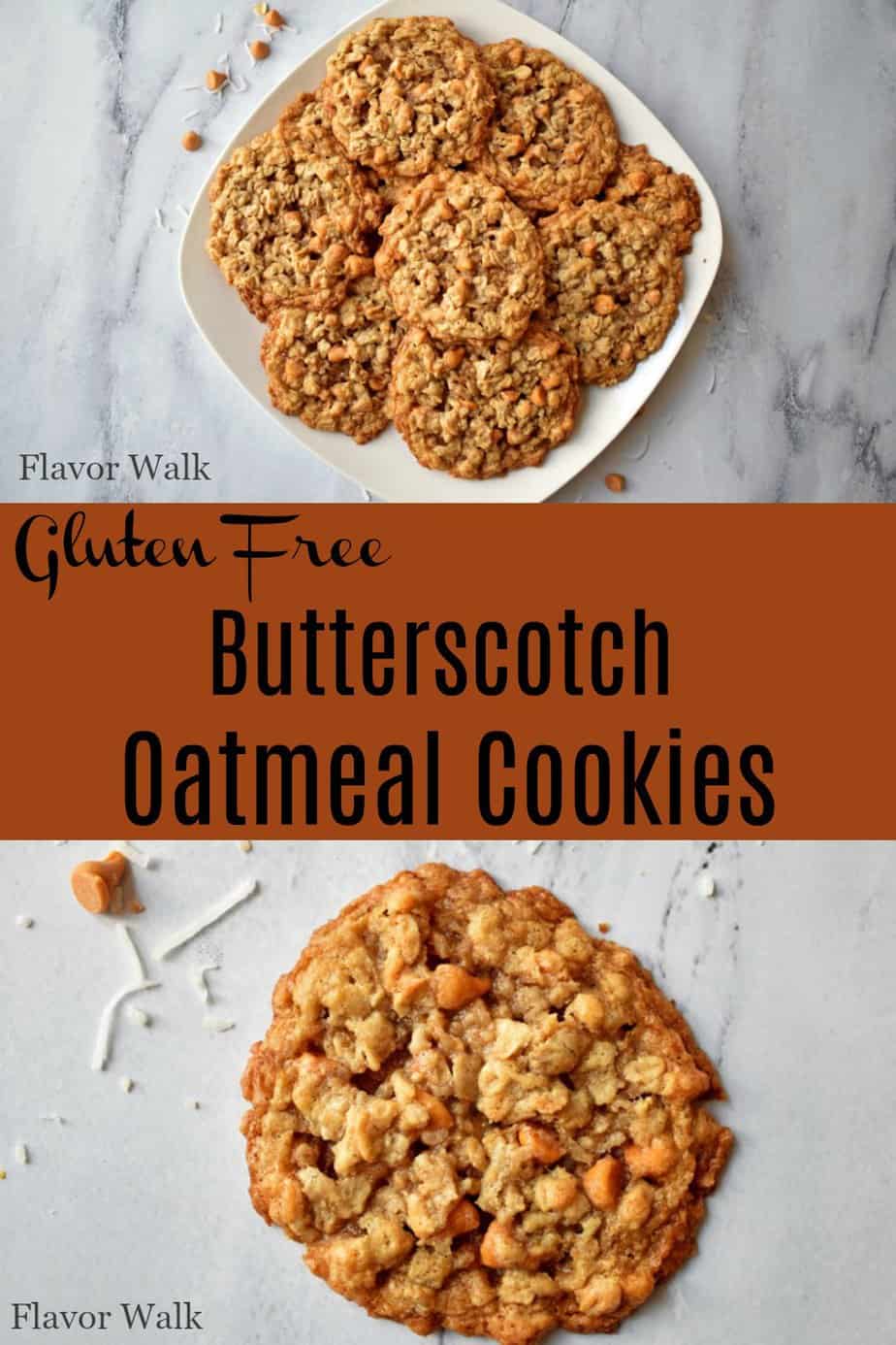 These butterscotch oatmeal cookies with toasted coconut are sweet and chewy. This easy gluten free recipe is a new twist on an old classic.