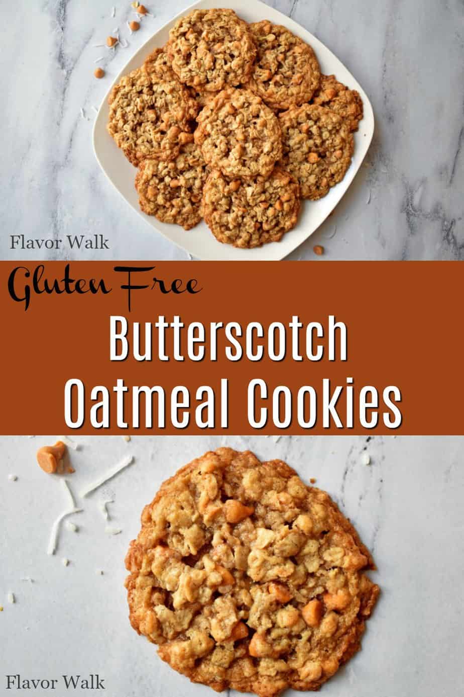 These butterscotch oatmeal cookies with toasted coconut are sweet and chewy. This easy gluten free recipe is a new twist on an old classic.