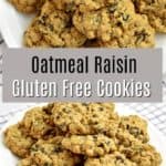These Gluten Free Oatmeal Raisin Cookies are filled with raisins and lots of oats. They’re soft, chewy, and impossible to resist!