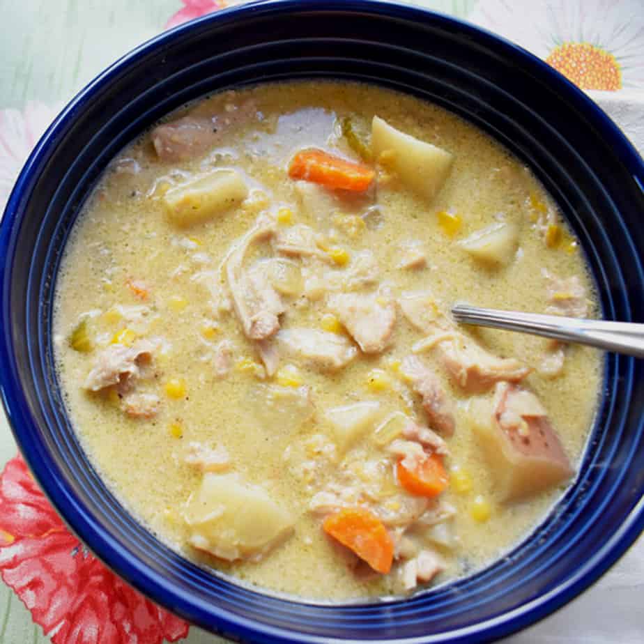 Slow Cooker Chicken and Corn Chowder - Flavor Walk