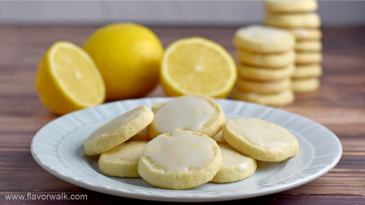 Lemon Cookies with Lemon Glaze - Flavor Walk