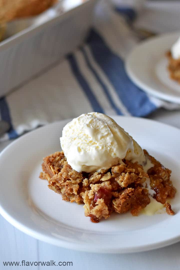 Easy Gluten Free Rhubarb Crumble - Flavor Walk