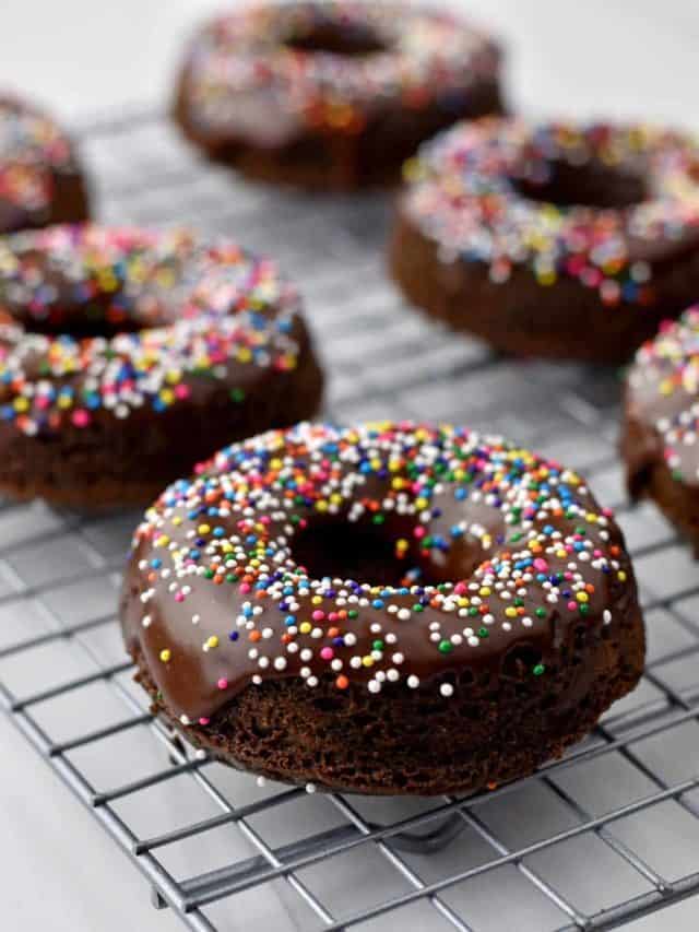 Chocolate Donuts with Sprinkles (Gluten Free)