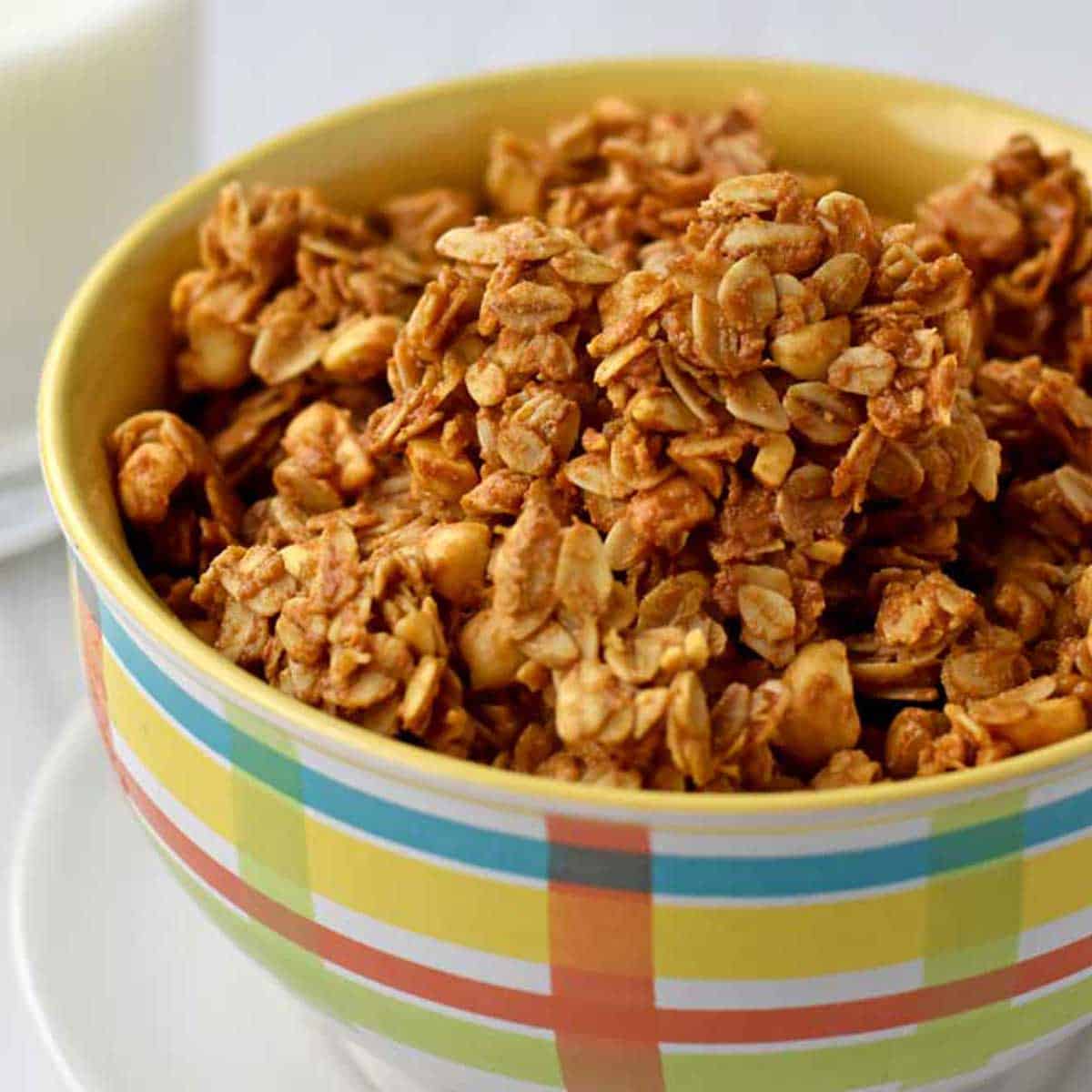 Peanut Butter Granola (gluten free, dairy free, vegan option) - Flavor Walk